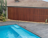 Hardwood batten screen — installation photo