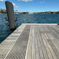 Spotted Gum commercial wharf decking, 135 × 32mm structural-grade hardwood
