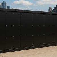 External hoarding kit 2.4m × 2.4m, pre-finished black plywood — featured photo