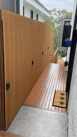 Bamboo screens installed at Bardon residence 1