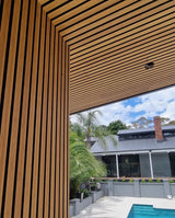 Shadow-line Fremantle bamboo cladding on soffit, view 2