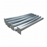 Galvanised steel hoarding posts 75 × 75 × 2400mm, bolt-down option