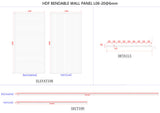 Linea HDF mini-dome panel — technical drawing