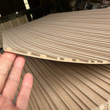 Linea slatted HDF panel installation — wall application