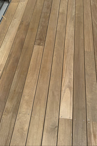 Pacific Teak decking installation, finished outdoor deck