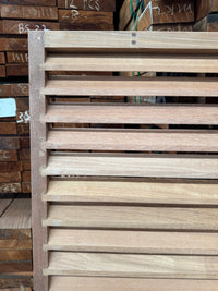 Hardwood louvered panel — louvre profile detail