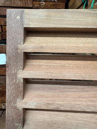 Hardwood louvered panel — full panel view