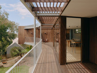 Red Ironbark decking project, weathered exterior finish