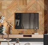Zig Zag puzzle pattern wall panels in light tone