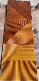 Zig Zag puzzle pattern light-tone panels, alternate view