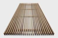 Rosewood batten screen, oiled — front angled view