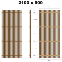 Rosewood Batten Screens size diagram — 2100 × 900mm
