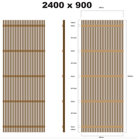 Yellow Balau Batten Screens - Raw Finish