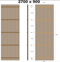 Yellow Balau Batten Screens - Oiled Finish