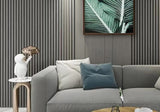 Linea slatted curve timber panels in grey