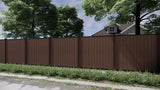Eco Guard teak fence panels with end posts