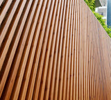 Bamboo screening installation, full panel