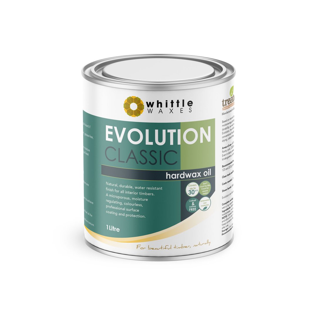Evo Whittle Wax hardwax oil, classic finish, 1 litre bottle