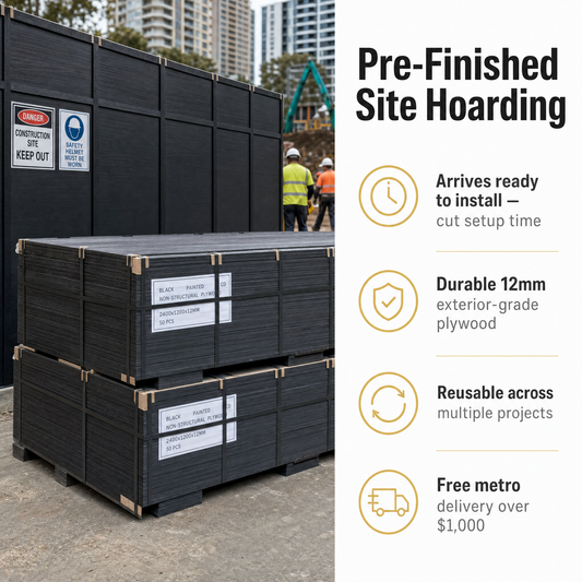 Exterior Hoarding Plywood - Black