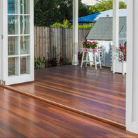 Spotted Gum decking installation, full deck view