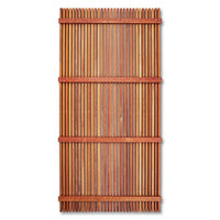 Yellow Balau pool screen, detail of hardwood grain and oil finish